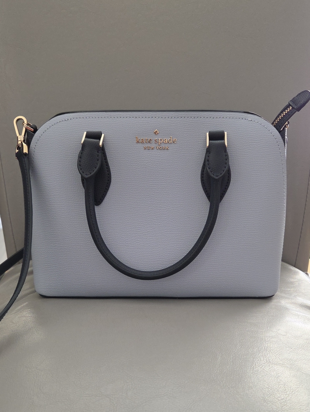 kate spade light Blue and Blue dome satchel